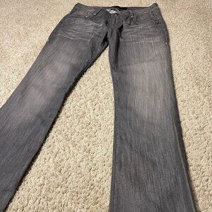 Monarchy Jeans Mens Size 27 Regular Gray And White Distressed Flip Pocket